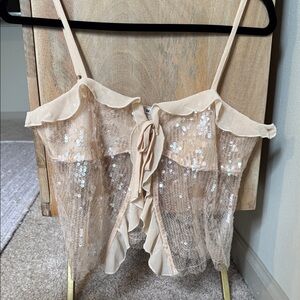 FP Movement by Free People Sequin Tan Tank Top